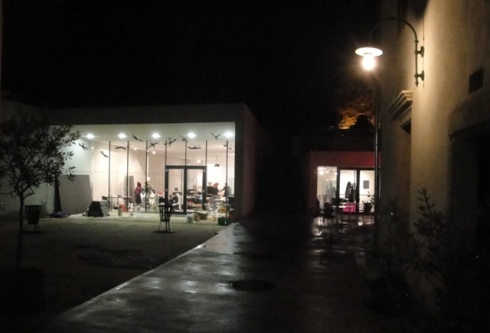 Hartberg Museum at night, before the show, 2010